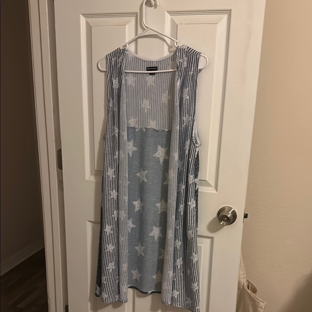 New Directions Blue and White Star Vest